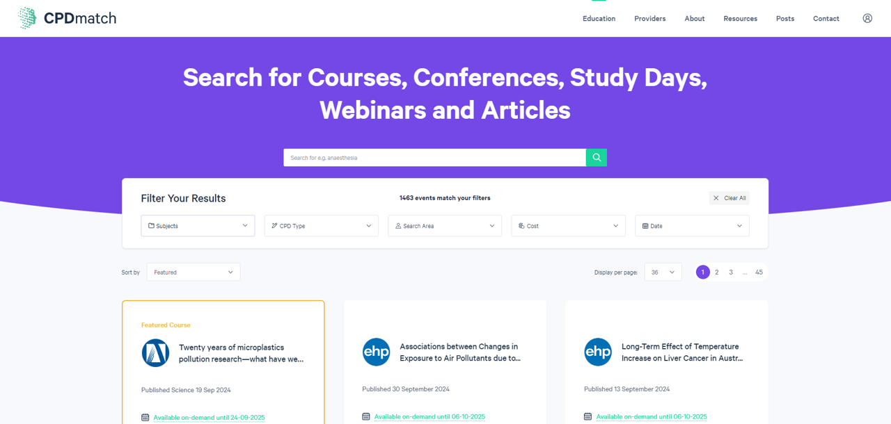 What education can I list on CPDmatch? thumbnail